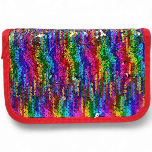 Пенал-книжка з паєтками (2 відділення) кольоровий