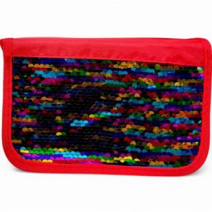 Пенал-книжка з паєтками (3 відділення) різнокольоровий