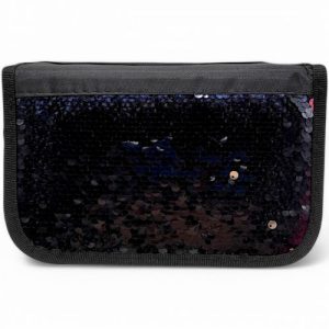 Пенал-книжка з паєтками (3 відділення) чорний