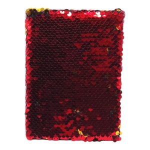 Блокнот "Паєтки" 60 аркушів, А6 (червоний)