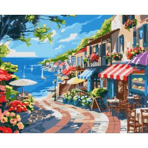 Картина по номерах "Приморське місто" 40х50 см