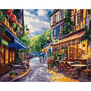 Картина за номерами "Вуличка у Франції" 40х50 см