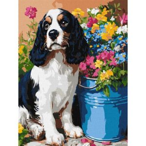Картина по номерах "Милий спаніель" 30х40 см