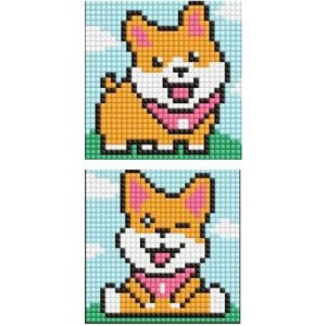 Набір з алмазною мозаїкою на магнітній основі "Грайливі песики" 9x9 см