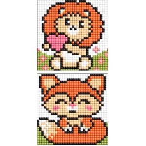 Набір з алмазною мозаїкою на магнітній основі "Руді звірята" 9x9 см