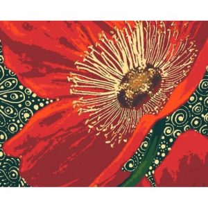 Картина по номерах з фарбами металік "Багряна в золоті" 50x40 см