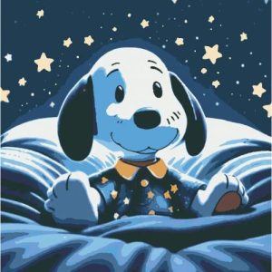 Картина по номерах зі світлодіодною підсвіткою "Готовий до сну" 25x25 см