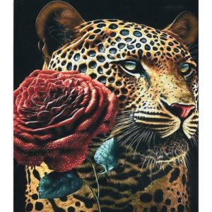 Алмазна мозаїка "Романтичний гепард", 30х40 см