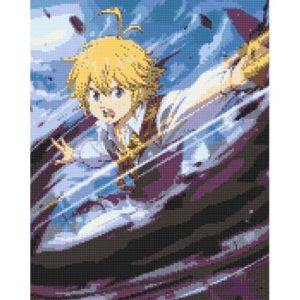 Алмазна мозаїка "Аніме Сім смертних гріхів. Меліодас" 40х50 см