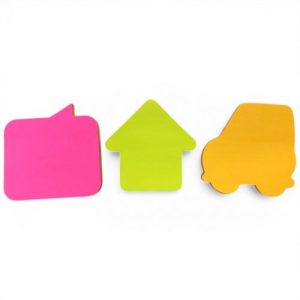 Блок папір клейкий (7х7 см) 20 аркушів, 4 кольори в блоці (мікс видів)