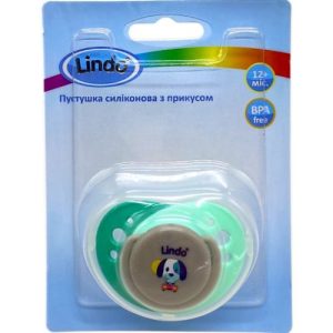 Пустушка силіконова, від 1 року, песик