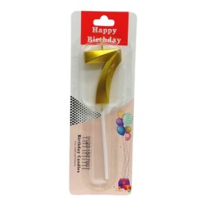 Свічка-цифра 7 металік золото