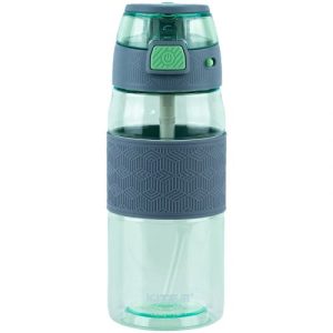 Пляшечка для води 600 мл, зелено-сіра
