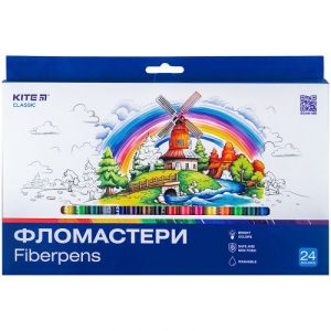 Фломастери, набiр 24 шт. Kite Classic