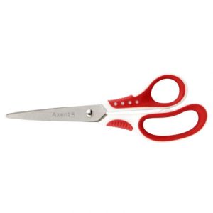 Ножиці Shell, 18 см, біло-червоні