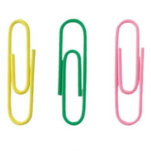 Скріпки кольорові, 28 мм, 100 шт.