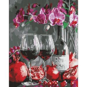 Алмазна мозаїка "Цвітіння орхідей" 40х50 см