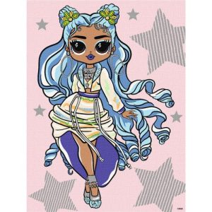 Картина за номерами зі стразами "L.O.L. Surprise! O.M.G. Fashion show Missy Frost" 30х40 см