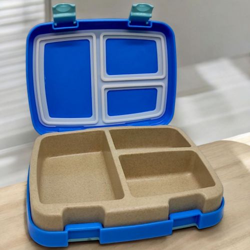Ланч-бокс, біопластик, 3 секції (блакитний) - Зображення 2