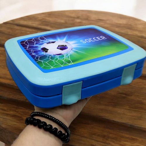 Ланч-бокс, біопластик, 3 секції (блакитний) - Зображення 3