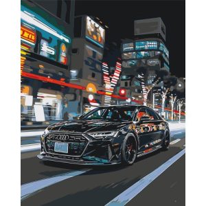 Картина по номерах "Чорна Ауді" 40х50 см