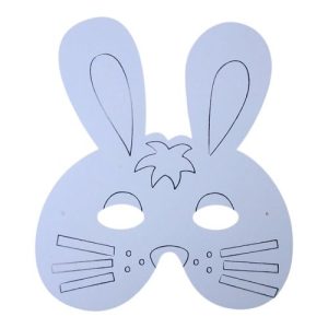 Маска-розмальовка "Зайчик", паперова