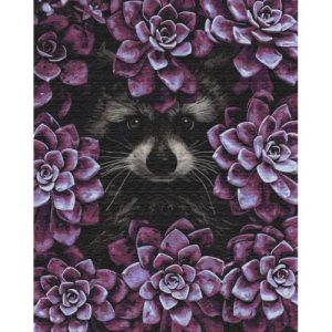 Картина за номерами "Соромʼязливий єнот" 40х50 см