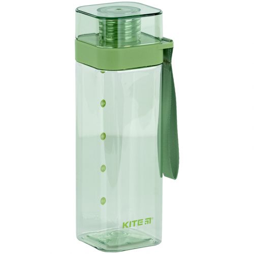 Пляшечка для води квадратна, 550 мл, зелена - Зображення 2