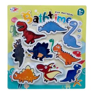 Набір для ванної "Динозаври", 9 фомових фігурок