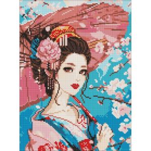 Алмазна мозаїка "Японська красуня" 30х40 см