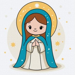 Картина за номерами "Ніжність і милосердя" 25х25 см