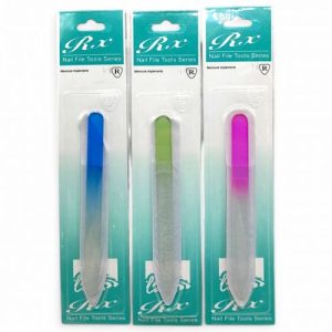 Пилочка манікюрна, скляна, 12 см (мікс кольорів)