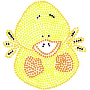 Картина за номерами, з ватними паличками "Крапкова творчість. Кря-кря" (25х25 см)