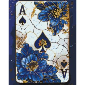 Картина по номерах з фарбами металік "Карта піка" 40х50 см