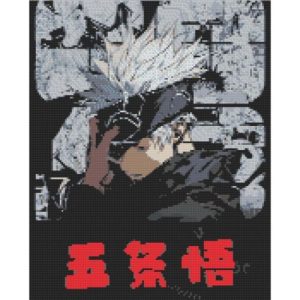 Алмазна мозаїка "Аніме. Магічна битва, Сатору Годжо" 40х50 см