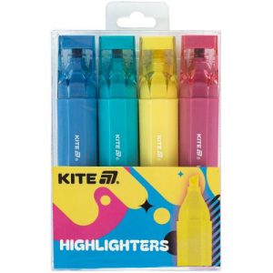 Маркер Highlighter, Kite Creative Trendy Colors, набір 4-х