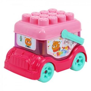 Іграшка "Автобус-конструктор", рожевий