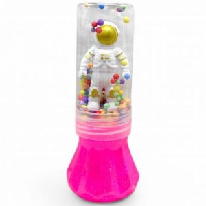 Слайм з кульками та іграшкою "Космонавт" 17,5 см (рожевий)