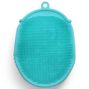 Силіконова мочалка-рукавичка для купання, бірюзовий