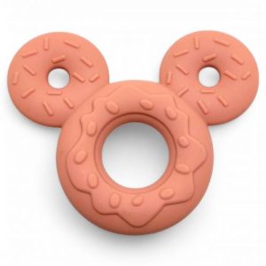 Силіконовий прорізувач для зубів "Міккі", персиковий