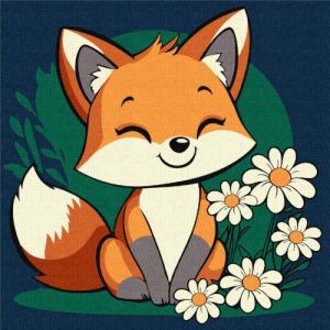 Картина за номерами для дітей "Гарна лисичка" 25х25 см