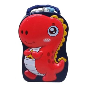 Скарбничка дитяча, металева "Діно-сумочка" (синій)