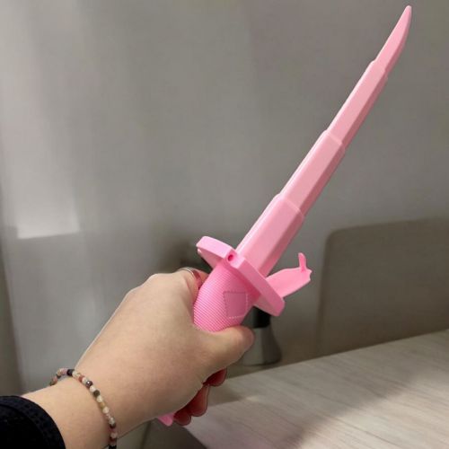 Меч пластиковий, телескопічний, 36 см (рожевий)