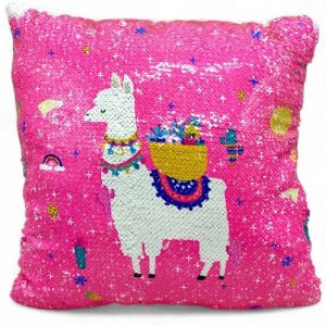 М'яка подушка з паєтками "Лама" (36 см)