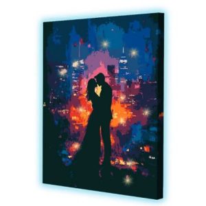 Картина по номерах зі світлодіодною підсвіткою "Яскраві пульсари" 40x50 см