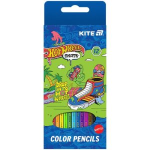 Олівці кольорові, 12 шт. Hot Wheels