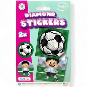 Набір з алмазною мозаїкою на самоклеючій основі "Футбол" 9x9 см