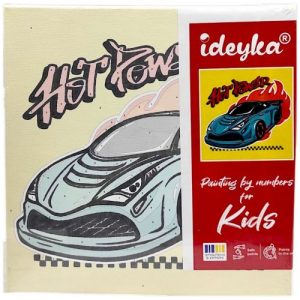 Картина за номерами для дітей "Автоперегони" 25х25 см