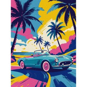 Картина по номерах "Неоновий драйв" 30х40 см