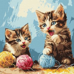 Картина за номерами "Клубочки" 30х30 см